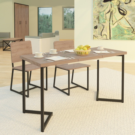 Стул Лофт Чед 1, ЛДСП Дуб табачный крафт / Металлокаркас Черный