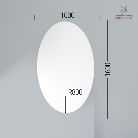 Столешница овальная 1600х1000х36, ЛДСП Белый Столешница овальная 1600х1000х36, ЛДСП Белый