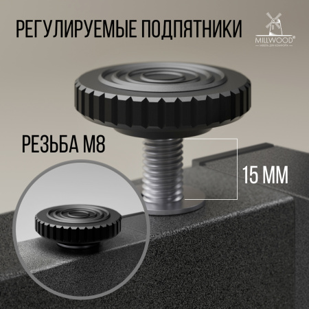 Стеллаж Лофт OR-1, ЛДСП Бетон / Металлокаркас Графит