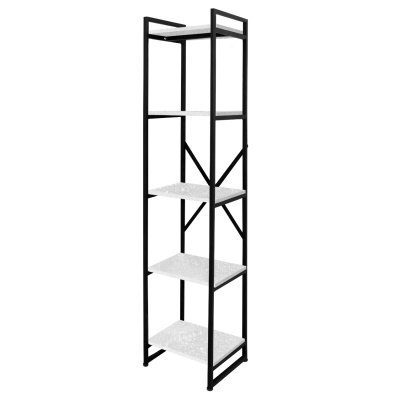 Стеллаж Лофт CH-2, ЛДСП Бетон / Металлокаркас Черный