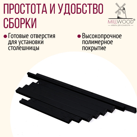 Опора для стола СЕУЛ 1600х800, Металлокаркас Черный Опора для стола СЕУЛ 1600х800, Металлокаркас Черный