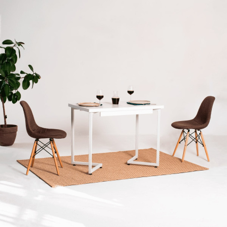 Стол Лондон (1600х800) 18мм, ЛДСП Белый / Металлокаркас Белый