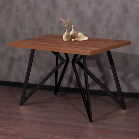 Стол Женева (1300х800), ЛДСП Дуб табачный крафт / Металлокаркас Графит