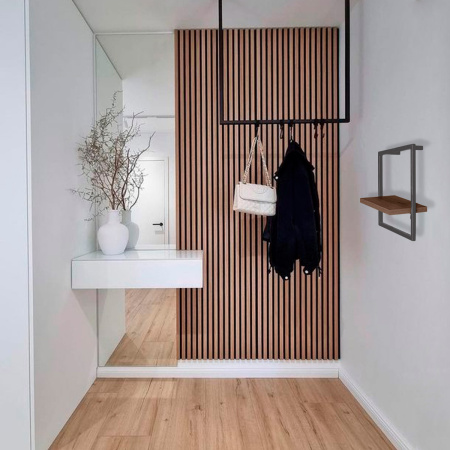 Полка навесная каркасная 300x150x300, ЛДСП Дуб табачный крафт / Металлокаркас Графит