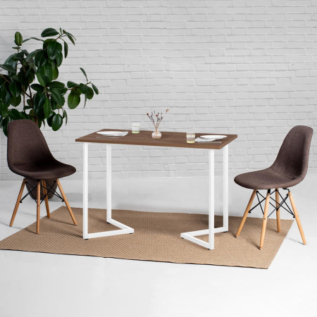 Стол Лондон (1200х700) 18мм, ЛДСП Дуб табачный крафт / Металлокаркас Белый