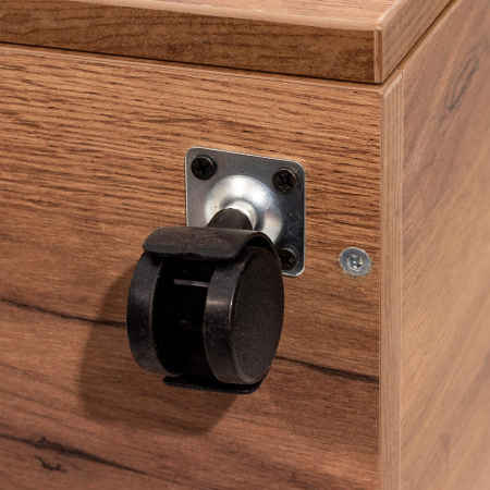 Тумба офисная подкатная с замком, ЛДСП Дуб табачный крафт