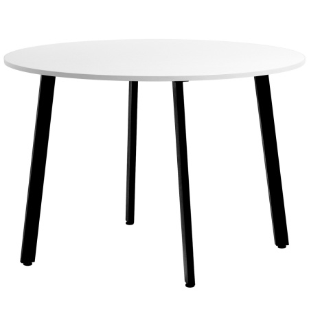 Стол Шанхай (D1200) 18мм, ЛДСП Белый / Металлокаркас Графит