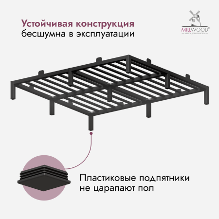 Кровать Сеул (2000х1600), Металлокаркас Черный