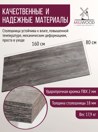 Столешница 1600х800х18, ЛДСП Сосна пасадена