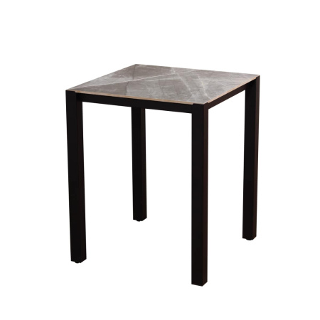 Стол Сеул Керамогранит (600х600), Бетон Канон / Металлокаркас Графит