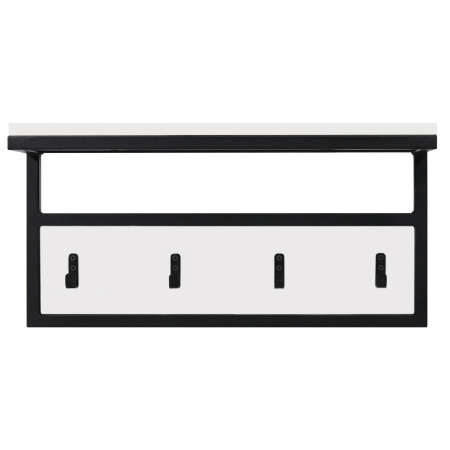 Вешалка для верхней одежды Сканди 3, ЛДСП Белый / Металлокаркас Графит