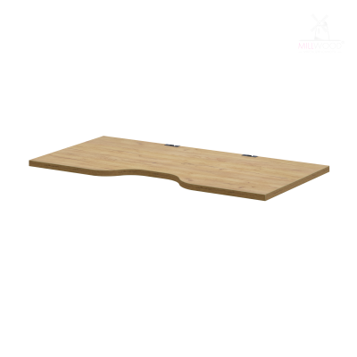 Столешница с вырезом 1300х800х36, ЛДСП Дуб золотой крафт / Металлокаркас Черный