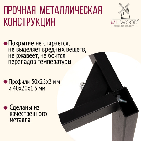 Опора для стола СЕУЛ 1600х800, Металлокаркас Черный Опора для стола СЕУЛ 1600х800, Металлокаркас Черный