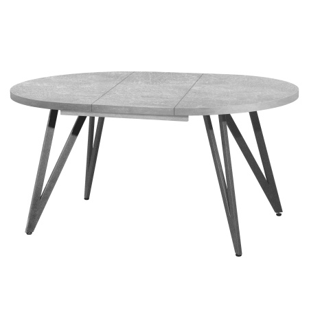 Стол раздвижной Женева 3 (D1100/1500х1100), ЛДСП Бетон / Металлокаркас Графит Стол раздвижной Женева 3 (D1100/1500х1100), ЛДСП Бетон / Металлокаркас Графит