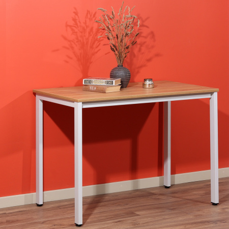 Стол Сеул (1000х600), ЛДСП Дуб золотой крафт / Металлокаркас Белый