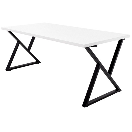 Стол Дели (1300х800), ЛДСП Белый / Металлокаркас Черный