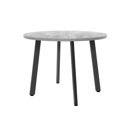 Стол Шанхай (D900), ЛДСП Бетон / Металлокаркас Черный