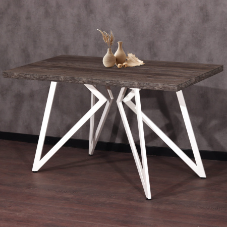 Стол Женева (1600х800), ЛДСП Сосна пасадена / Металлокаркас Белый