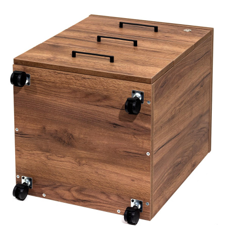 Тумба офисная подкатная с замком, ЛДСП Дуб табачный крафт