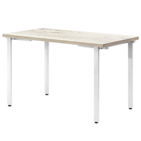 Стол Прага (1200х700), ЛДСП Дуб белый крафт / Металлокаркас Белый