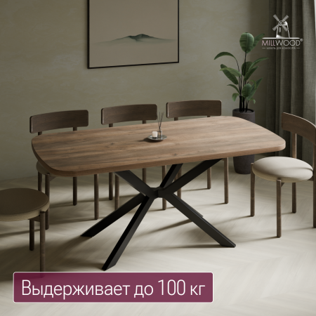 Столешница закругленная 1800х900х36, ЛДСП Дуб табачный крафт