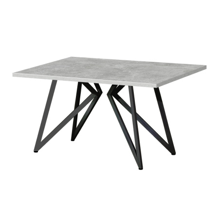 Стол Женева (1300х800), ЛДСП Бетон / Металлокаркас Черный