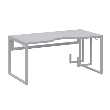 Стол Каир 2 с держателем для системного блока 1800х800, ЛДСП Белый \ Металлокаркас Белый