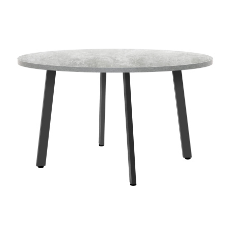 Стол Шанхай (D1200), ЛДСП Бетон / Металлокаркас Черный