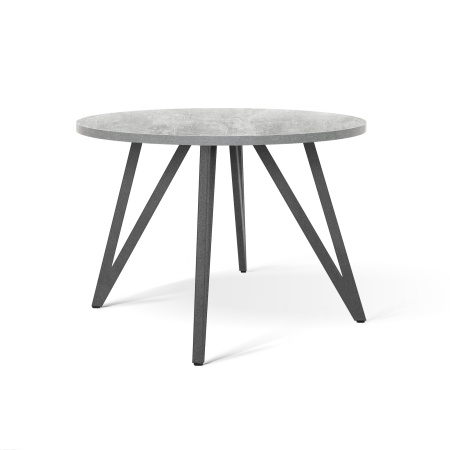 Стол Женева 2 (D900), ЛДСП Бетон / Металлокаркас Графит