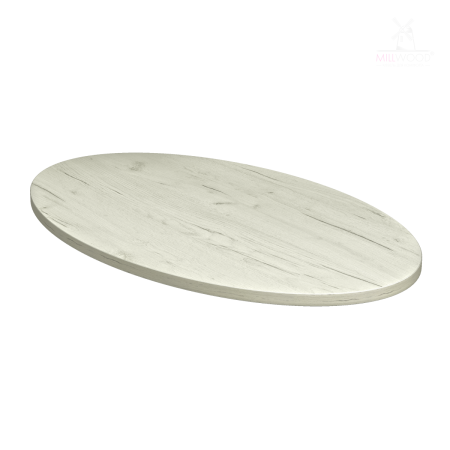 Столешница овальная 1600х1000х36, ЛДСП Дуб белый крафт Столешница овальная 1600х1000х36, ЛДСП Дуб белый крафт