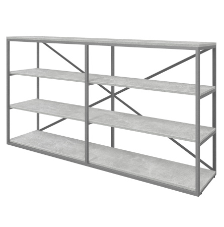 Стеллаж Лофт OR-1, ЛДСП Бетон / Металлокаркас Графит