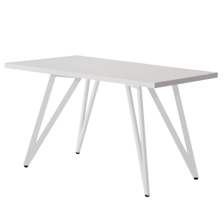 Стол Женева 2 (1600х800), ЛДСП Белый / Металлокаркас Белый