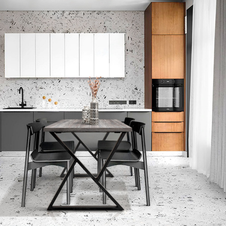 Стол Дели (1300х800), ЛДСП Сосна пасадена / Металлокаркас Черный Стол Дели (1300х800), ЛДСП Сосна пасадена / Металлокаркас Черный