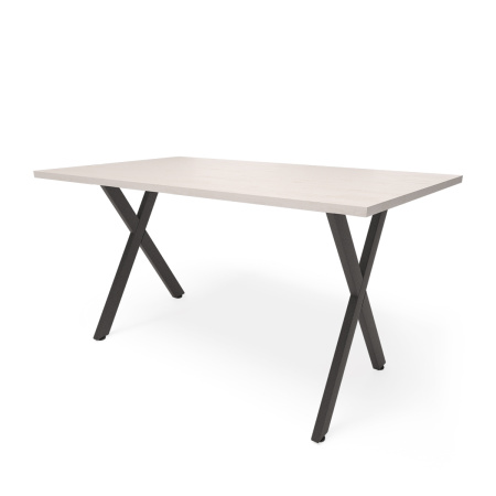 Стол Хьюстон (1300х800), ЛДСП Дуб белый крафт / Металлокаркас Черный