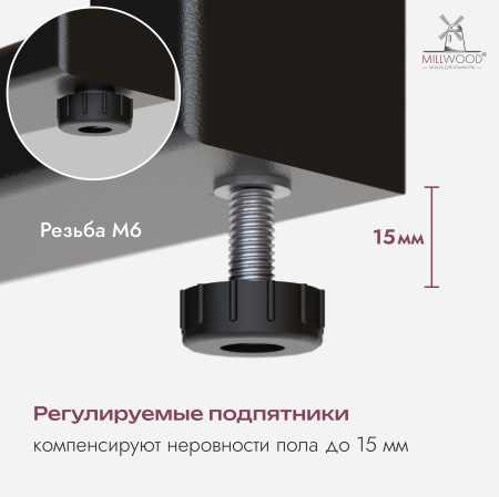 Стол компьютерный Бостон (1600х800), ЛДСП Дуб сонома \ Металлокаркас Черный