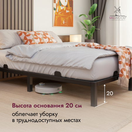 Кровать Сеул (2000х1800), Металлокаркас Черный