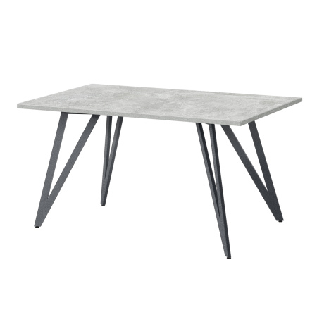 Стол Женева 2 (1600х800) 18мм, ЛДСП Бетон / Металлокаркас Графит