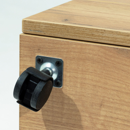 Тумба офисная подкатная с замком, ЛДСП Дуб золотой крафт