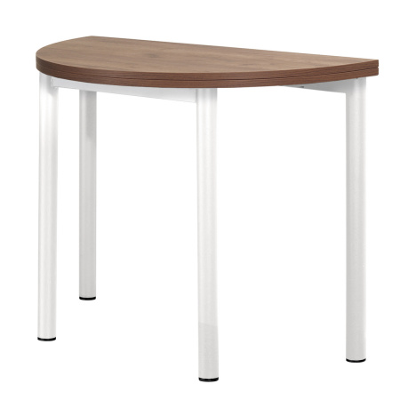 Стол-консоль Далис 1, ЛДСП Дуб табачный крафт / Металлокаркас Белый