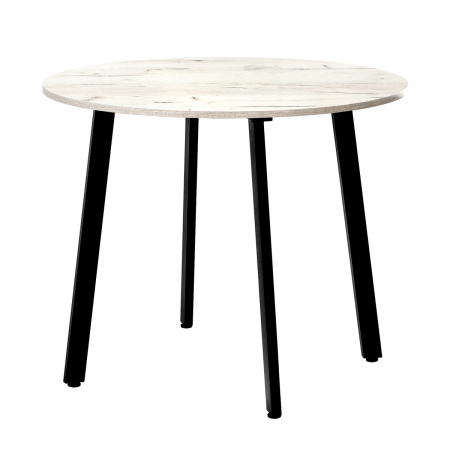 Стол Шанхай (D1000) 18мм, ЛДСП Дуб белый крафт / Металлокаркас Графит