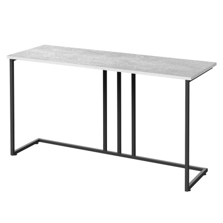 Стол-консоль Лиссабон 1, ЛДСП Бетон / Металлокаркас Черный