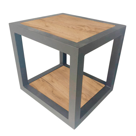 Полка Лофт 6 Венеция, ЛДСП Дуб золотой крафт / Металлокаркас Черный