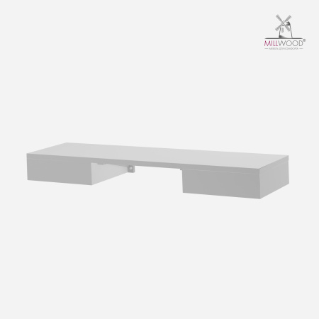 Стол консольный Берген (1800x500), ЛДСП Белый \ Металлокаркас Белый