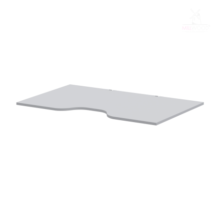 Столешница с вырезом 1200x850x18, ЛДСП Белый / Металлокаркас Белый