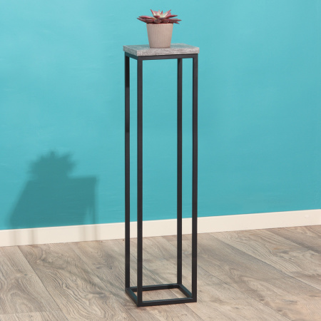 Подставка декоративная 210x210x900, ЛДСП Сосна пасадена / Металлокаркас Черный