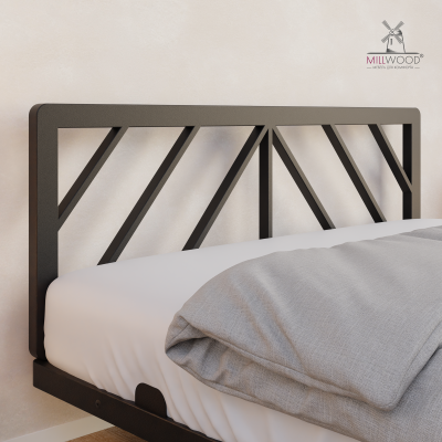 Изголовье для кровати Афина 1800 (180х62 см), Металлокаркас Черный