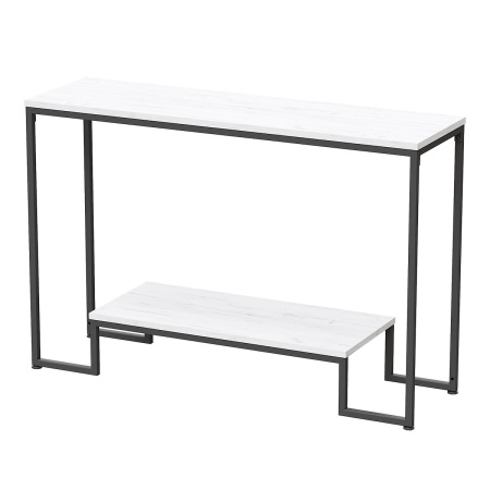 Стол-консоль Пекин 4, ЛДСП Дуб белый крафт / Металлокаркас Черный