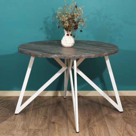 Стол Женева (D1100), ЛДСП Сосна пасадена / Металлокаркас Белый