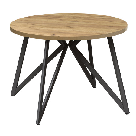 Стол Женева (D1000), ЛДСП Дуб золотой крафт / Металлокаркас Графит