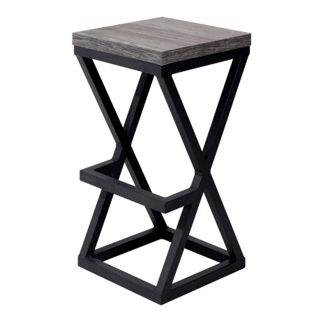 Стул барный Вена 3, ЛДСП Сосна пасадена / Металлокаркас Черный